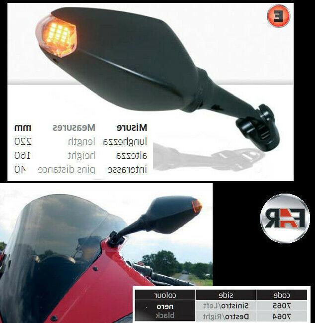 coppia specchietti specchi con frecce led fairing