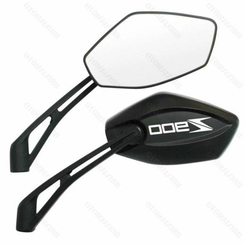 coppia specchietti specchi infinity nero omologati logo