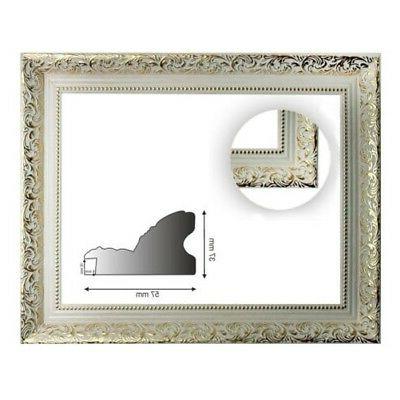 cornice barocca bianco con oro decorato 469