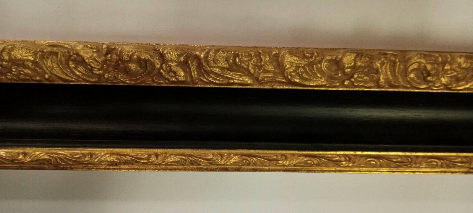cornice barocca oro gola nera larghezza 9cm