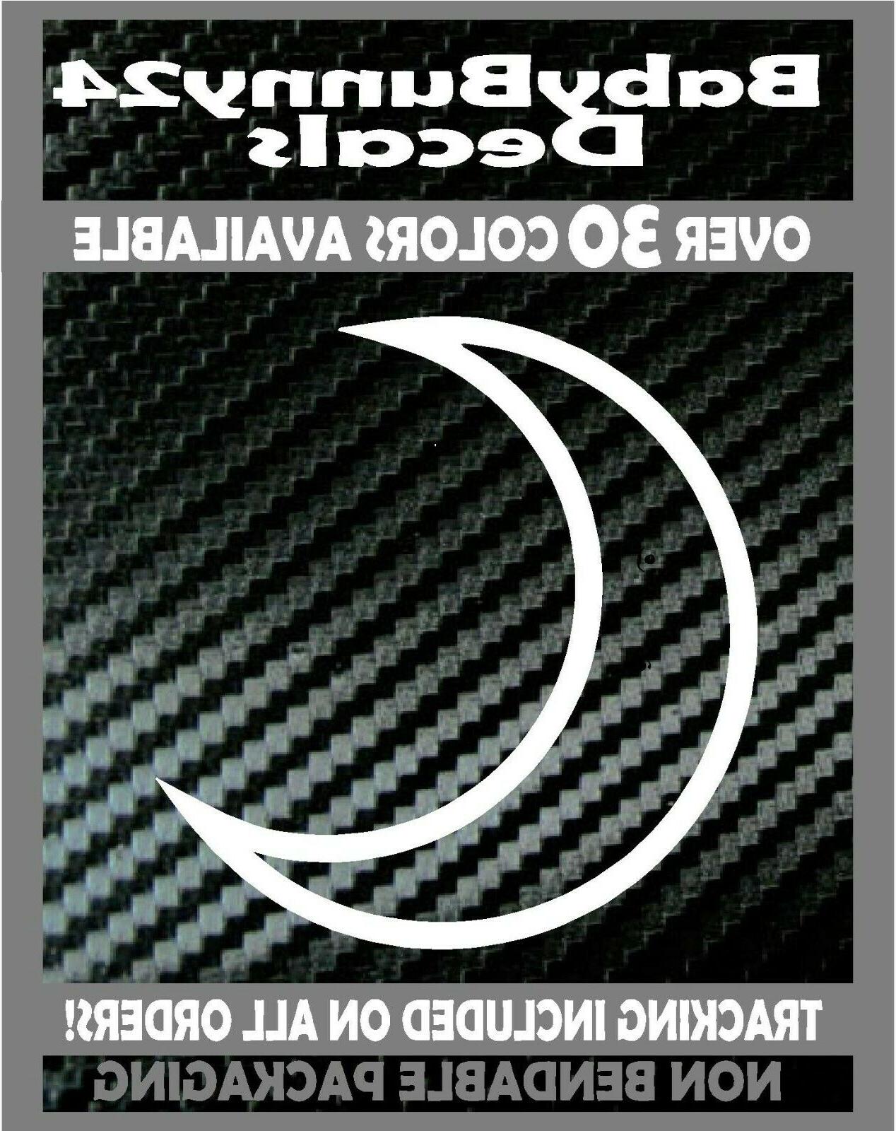 crescent luna auto decalcomania adesivo vinile lunare