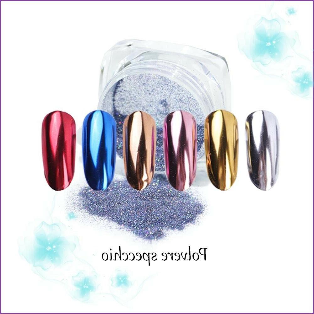 cromato glitter effetto specchio colorato per smalto