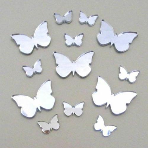 decorativo grande ala farfalla fascio specchi molti