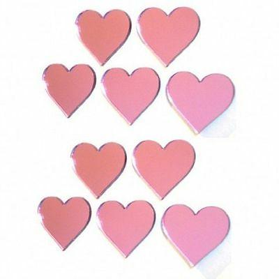 decorativo mini cuore rosa specchi fascio dieci
