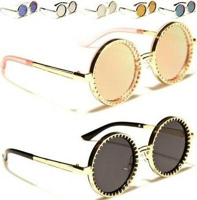 designer rotondo grande steampunk occhiali a specchio