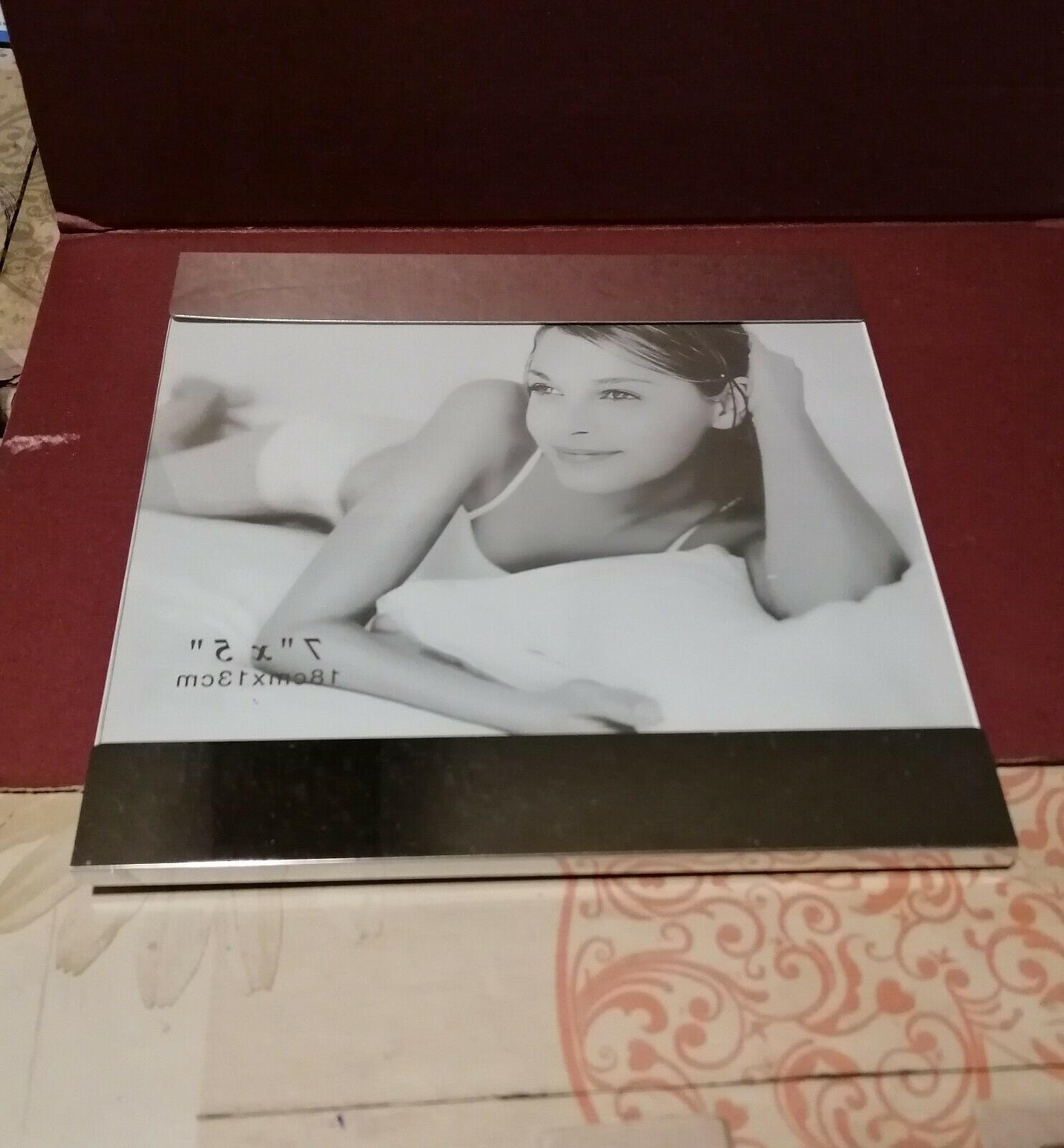 elegante portafoto cornice in metallo a specchio