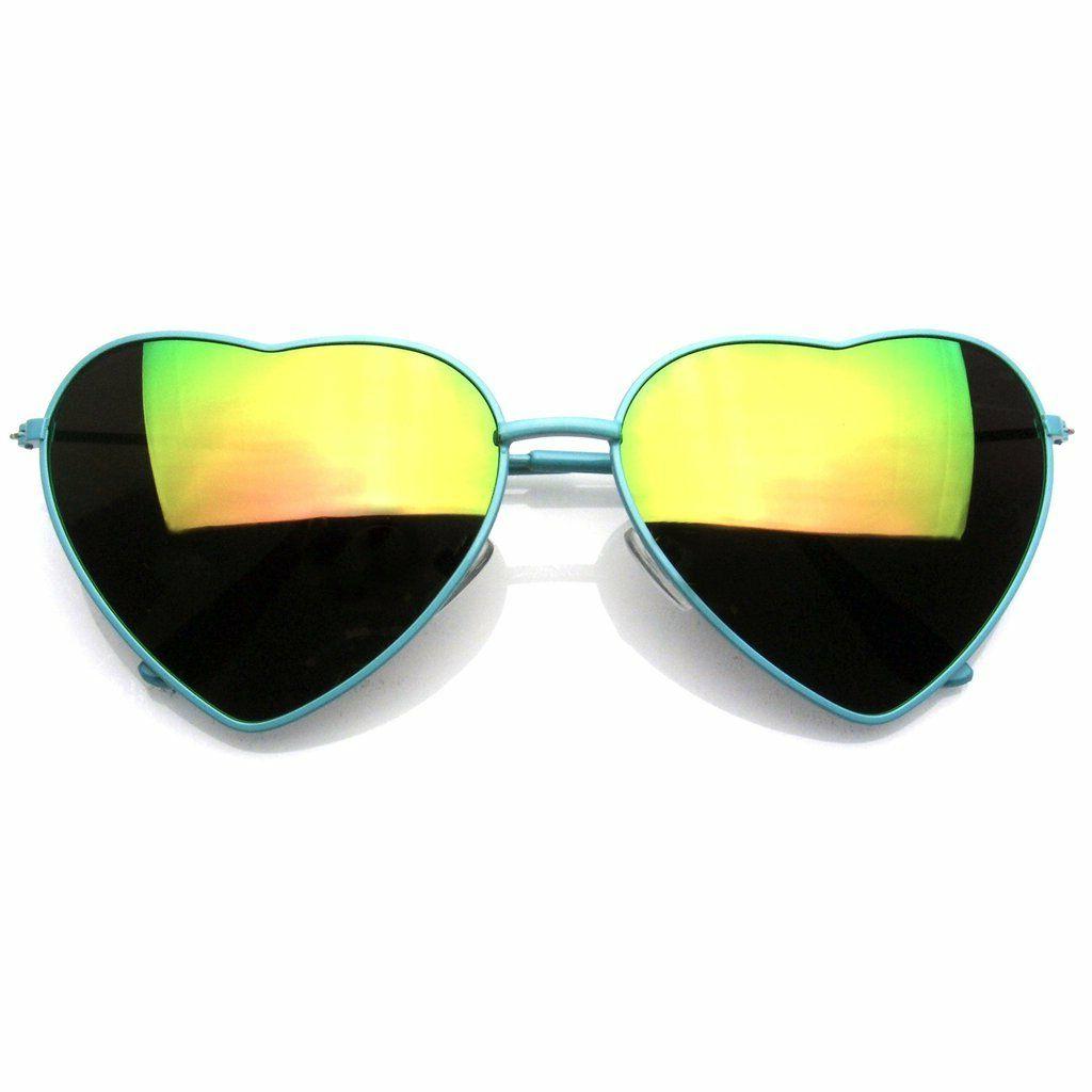 forma cuore sole vintage specchio lenti nuovo