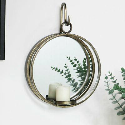 grande anticato oro specchio con candela sconce