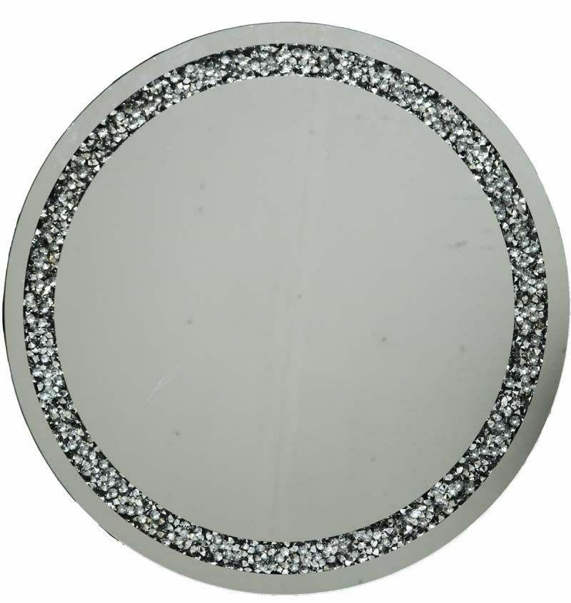 grande gatsby argento rotondo muro specchio diamante