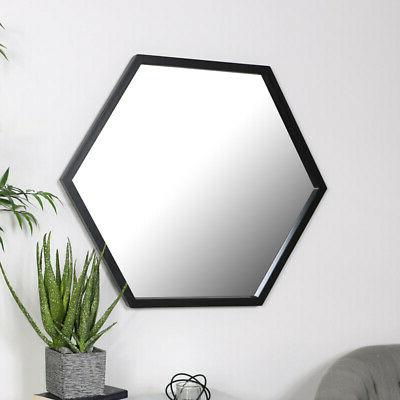 grande nera esagonale specchio retro arredamento pareti