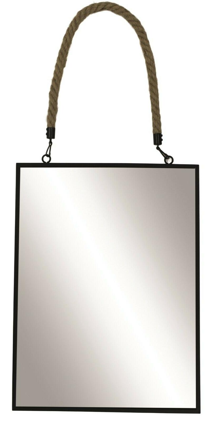 grande nera specchio da parete con rustico