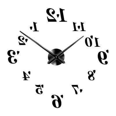 grande orologio da parete 3d con specchio