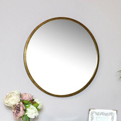 grande rotondo oro da parete specchio chic