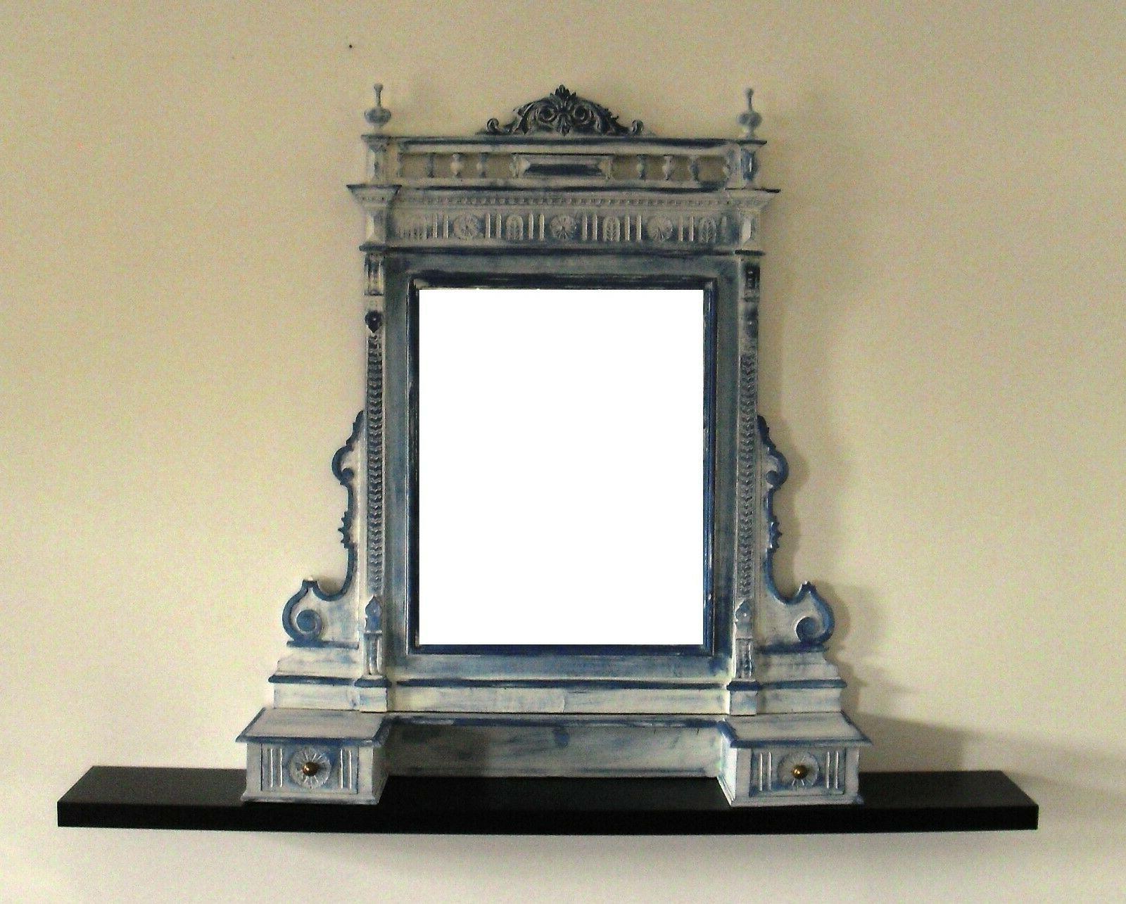 grande specchio shabby con cassetti in stile
