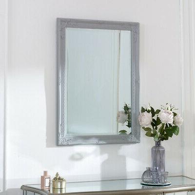 grigio da parete specchio ornato vintage francese