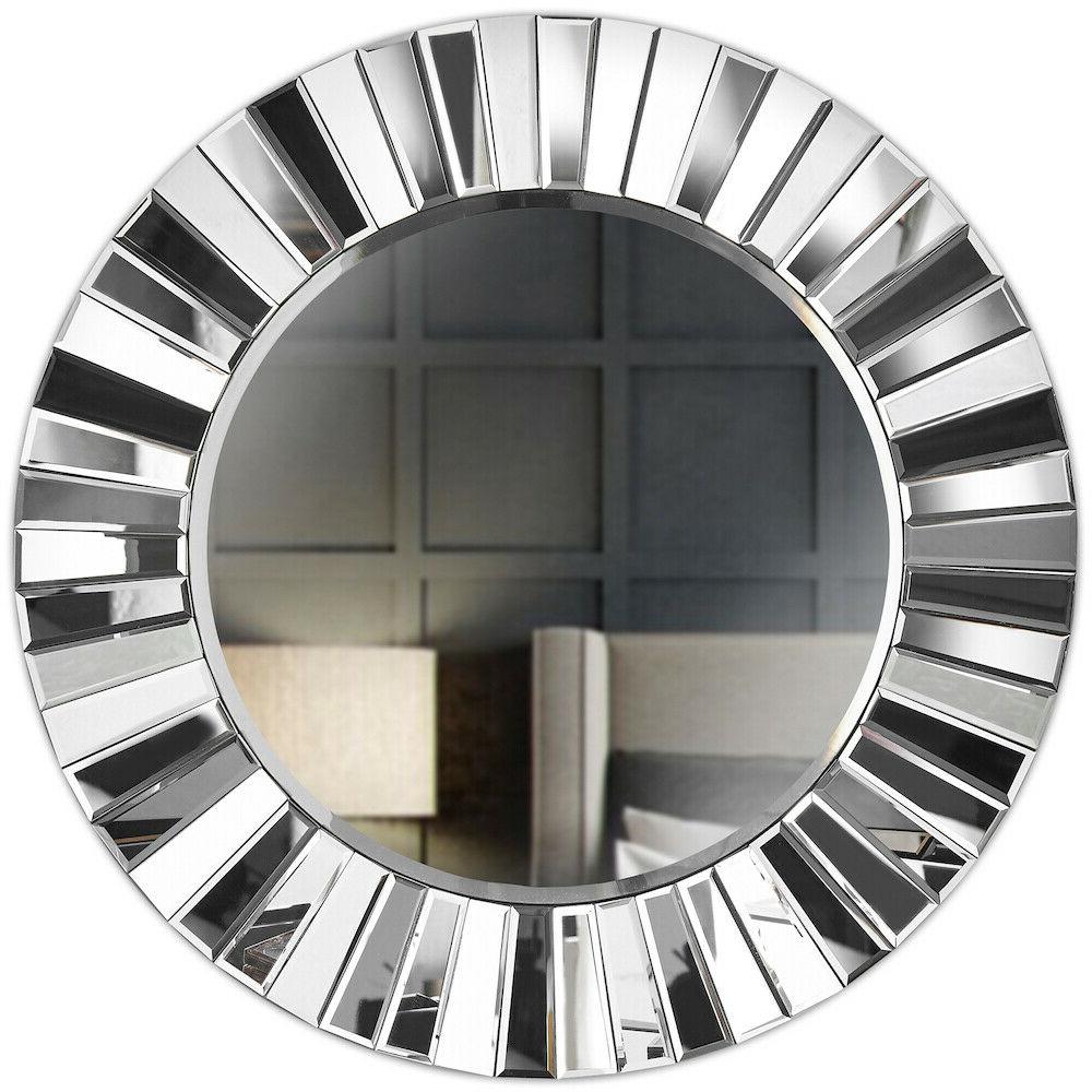 grigio specchio tondo a parete rotonda a