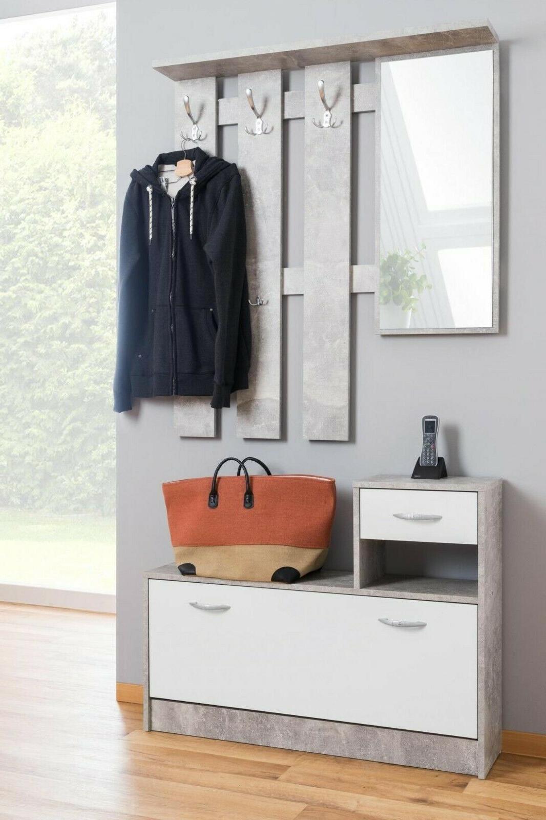 guardaroba ingresso con specchio 3 ganci appendiabito