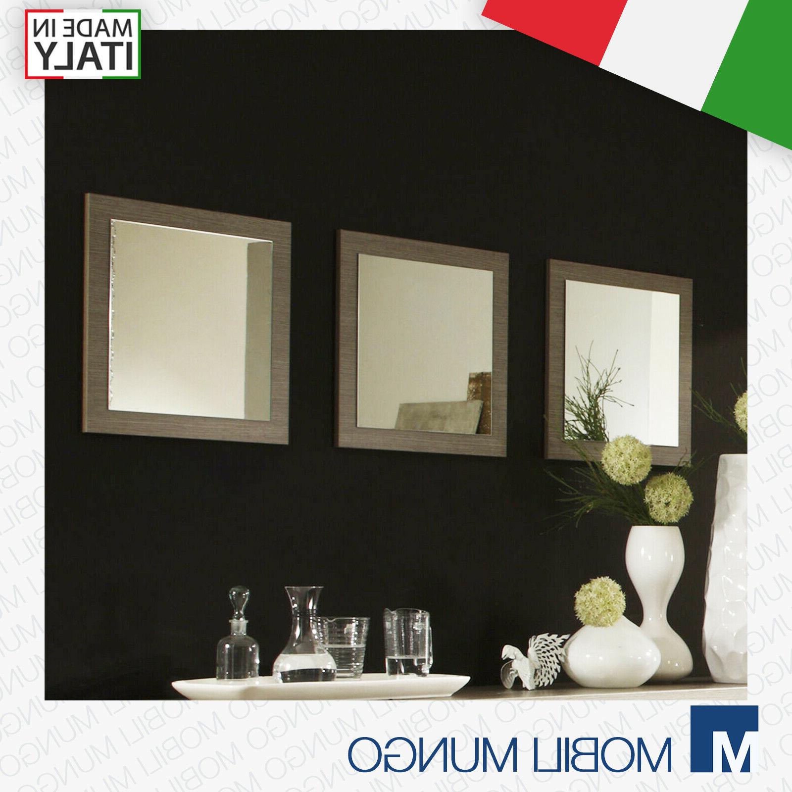 kit 3 specchi quadrati rovere