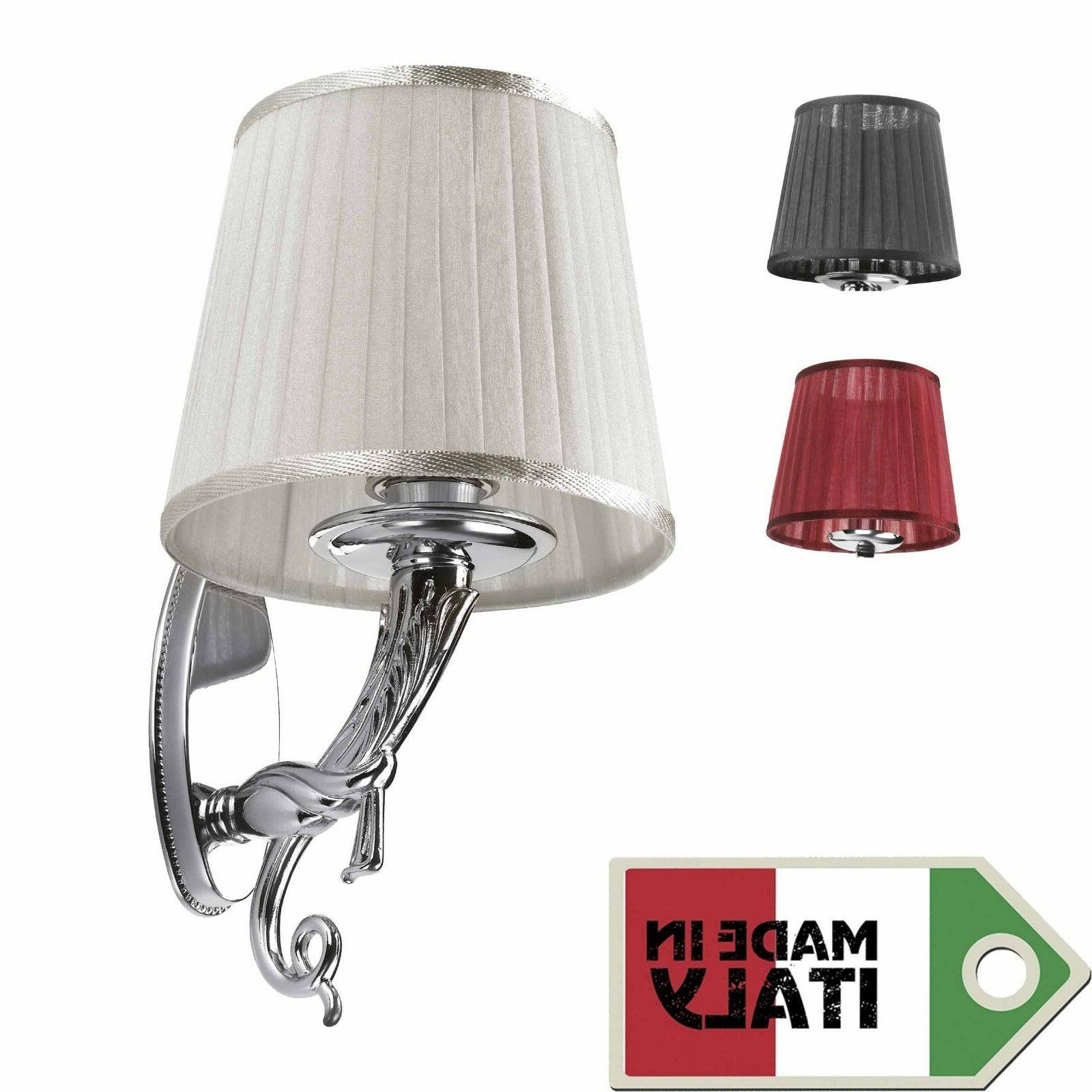 lampada applique design classico paralume nero bianco