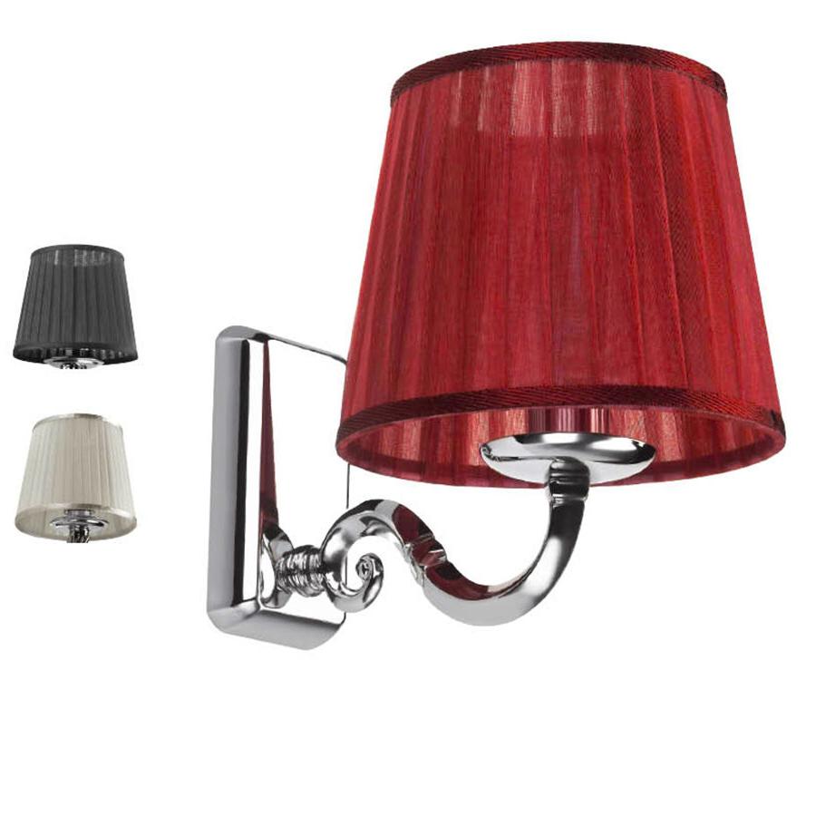 lampada paralume specchio classico rosso nero bianco