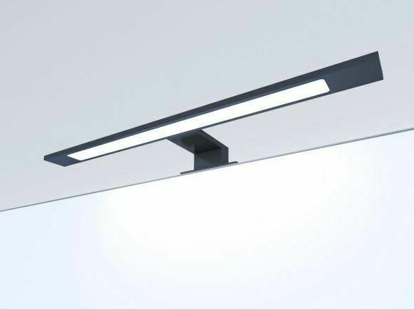led bagno specchio luce 450mm nero bagno