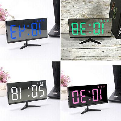 led digitale specchio orologio da tavolo temperatura