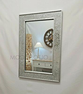 liscio argento cornice mosaico crackle design vetro