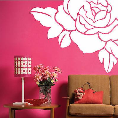 lusso fiore rosa vinile adesivi da parete