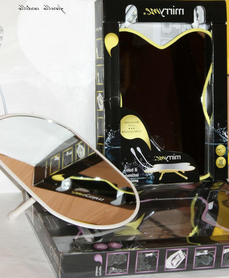 mirryme specchio a farfalla giallo con luce