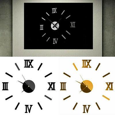 moderno orologio da parete 3d adesivo specchio