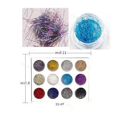 nail art glitter argento dorato seta specchio