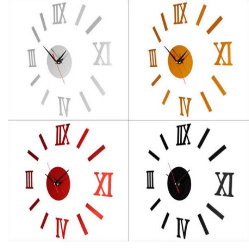 numeri romani orologio da parete silence 3d