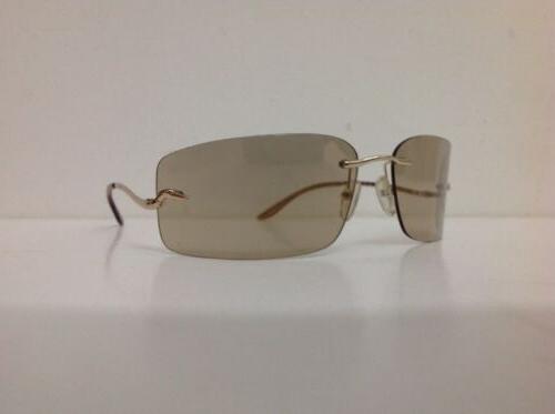 occhiale da sole curvo lente specchio oro