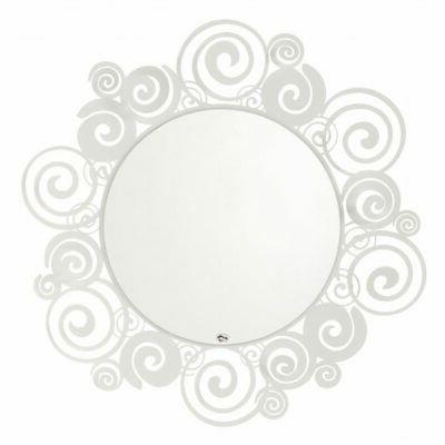 orfeo specchio da parete bianco circolare per