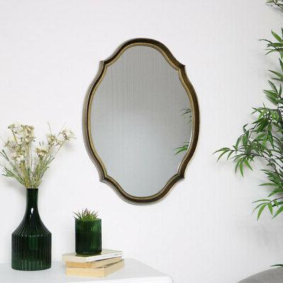 oro forma ovale specchio da parete arte