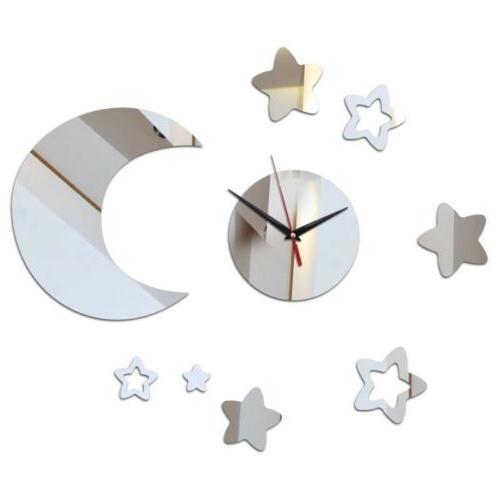 orologio cameretta da parete a specchio luna