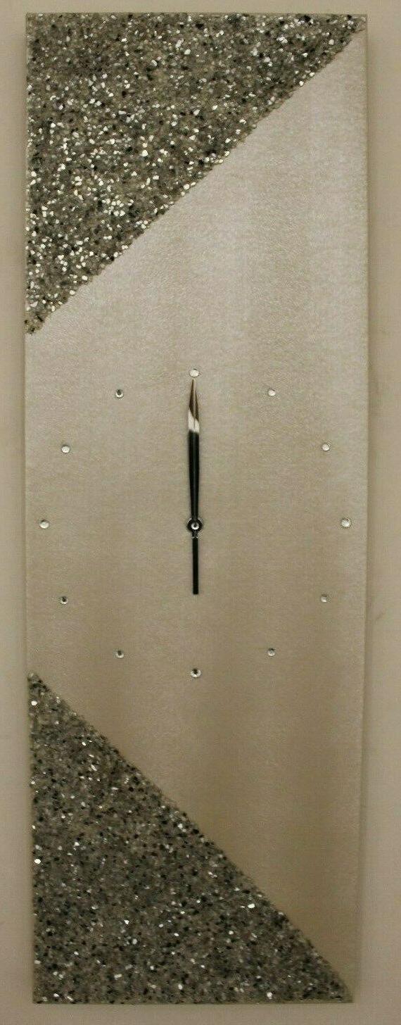 orologio da parete moderno ecopelle tortora swarowski