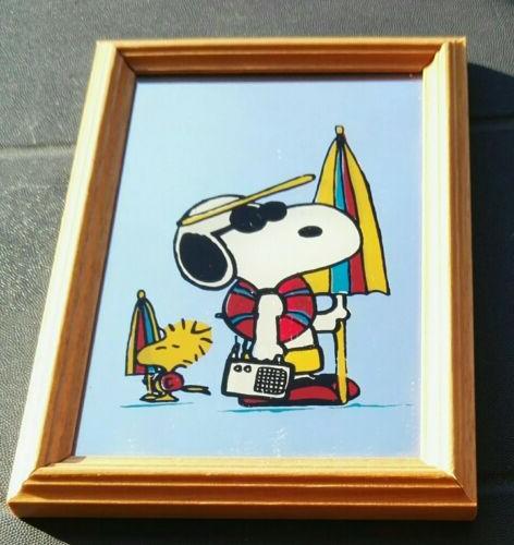 piccolo quadro specchio mirror snoopy va mare