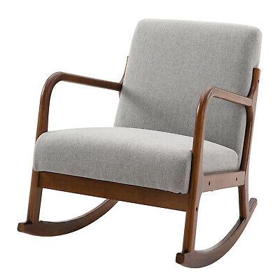 poltrona a dondolo imbottita design vintage in