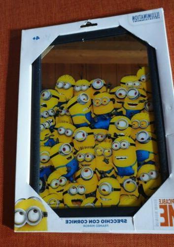 quadro con cornice minion specchio decorativo cattivissimo