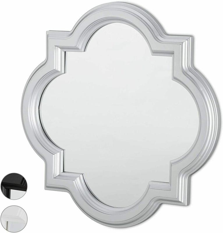 relaxdays specchio vintage da parete decorativo argento