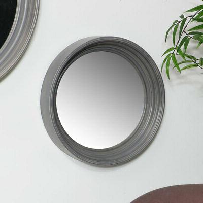 rotondo grigio muro specchio rustico shabby chic