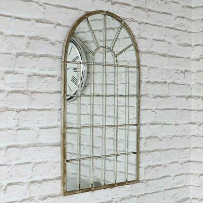 rustico metallo crema ad arco finestra stile
