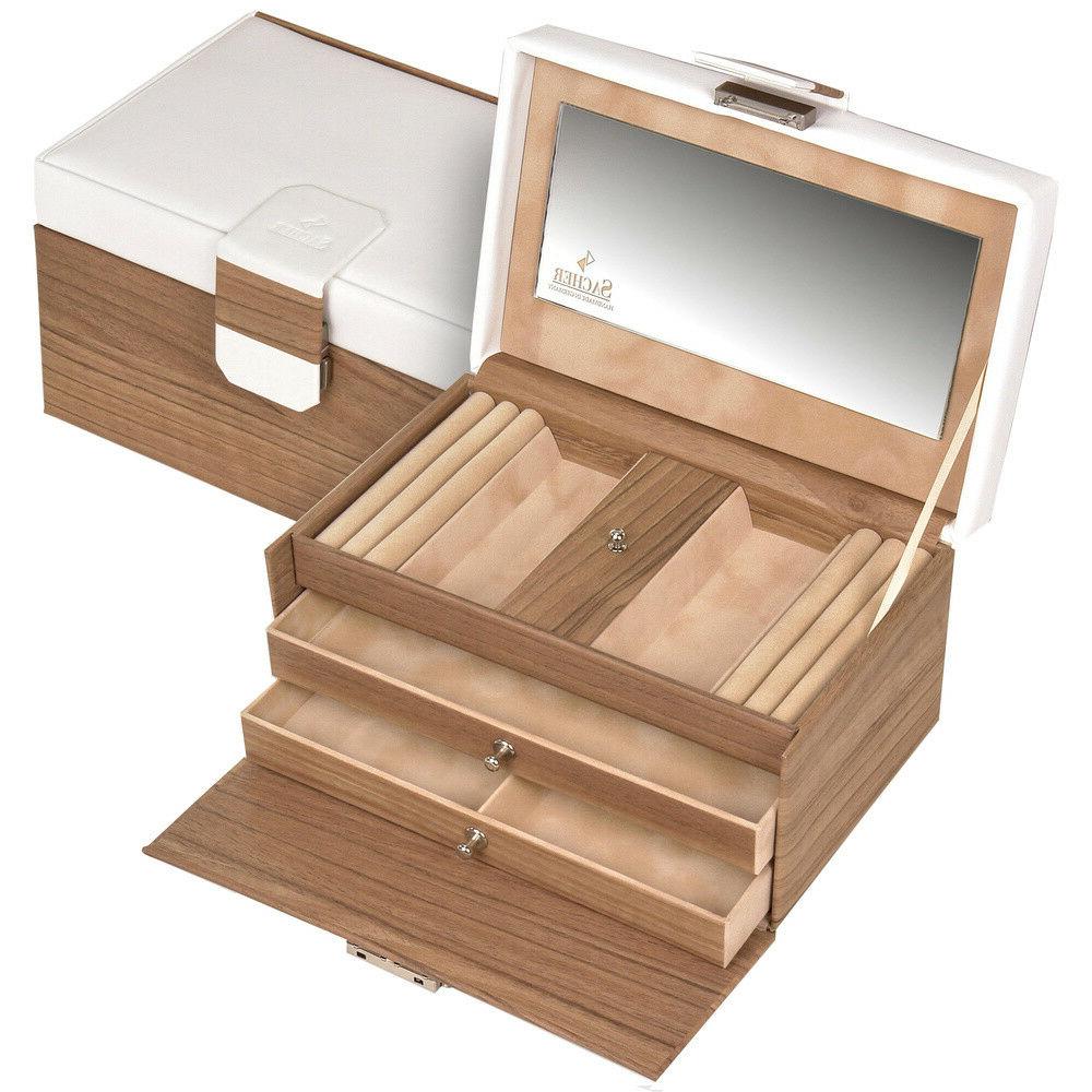 scatola gioielli nordic stile bianco simil legno