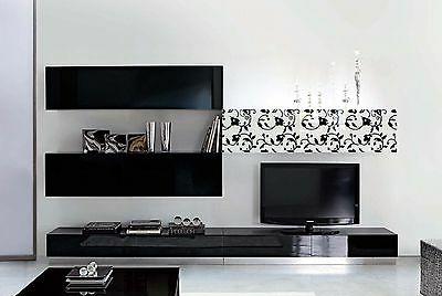 soggiorno moderno in vetro decorato