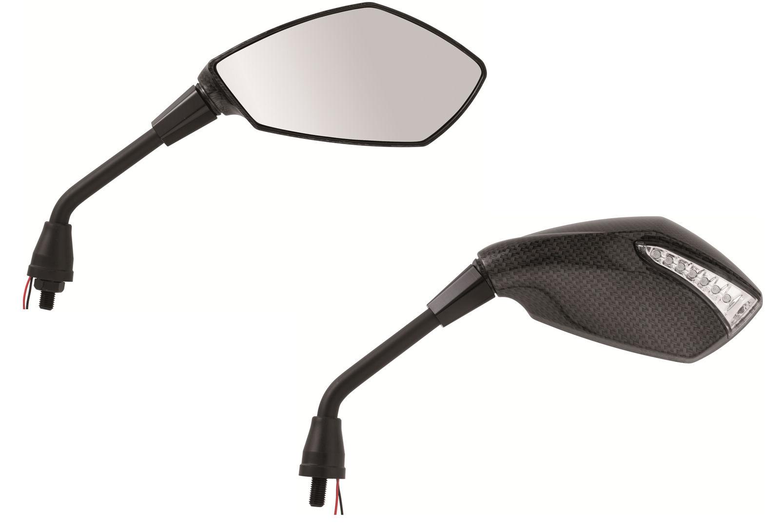 specchi specchietti con frecce a led carbon