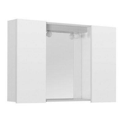 specchiera 90 cm con 2 ante bianco