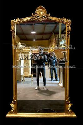 specchiera classica 210 cm intagliata oro antica