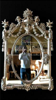 Era Classica Foglia Argento Antica Specchio Molato Barocco D