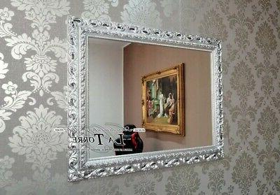 specchiera cornice classica barocco su misura argento